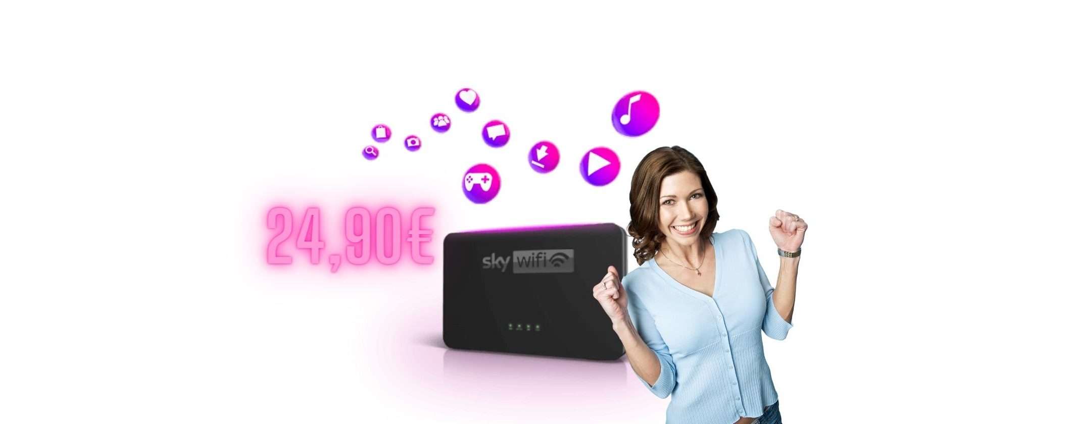 Fibra100% Ultraveloce a soli 24,90€: OGGI con Sky Fibra100% Ultraveloce a soli 24,90€: OGGI con Sky