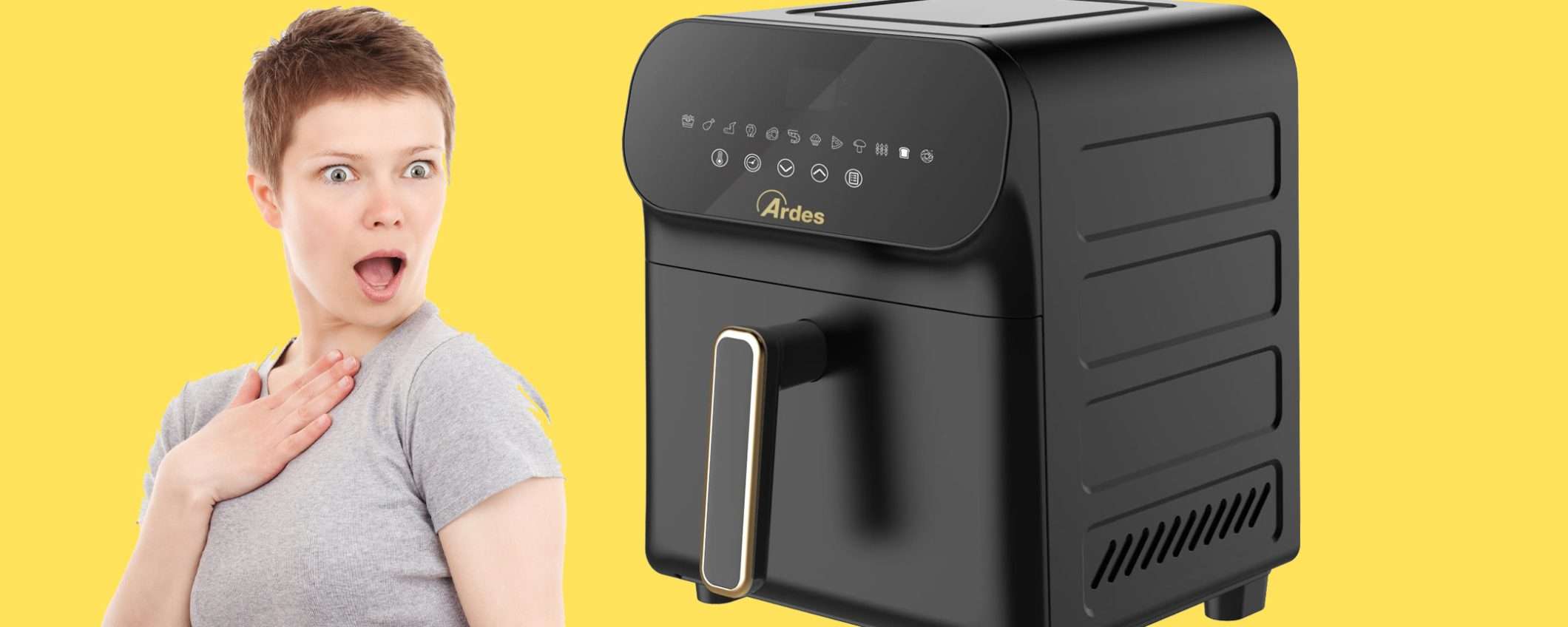 Friggitrice ad aria da 6 litri Ardes in sconto al prezzo PAZZESCO Friggitrice ad aria da 6 litri Ardes in sconto al prezzo PAZZESCO