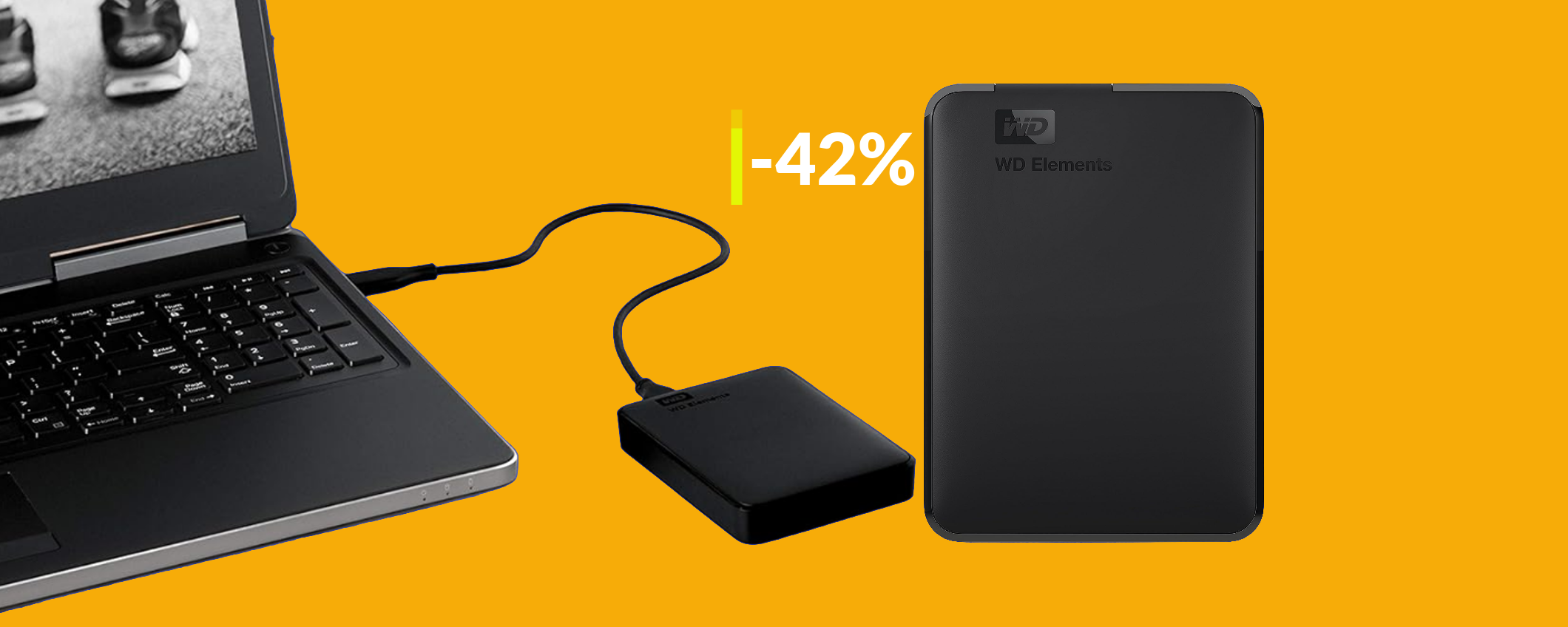 Hard disk esterno 2TB: bastano solo 69€ per questo FULMINE Hard disk esterno 2TB: bastano solo 69€ per questo FULMINE