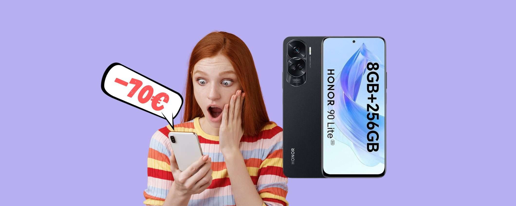 Honor 90 Lite 5G in SCONTO FOLLE su eBay, RISPARMI 70€ Honor 90 Lite 5G in SCONTO FOLLE su eBay, RISPARMI 70€