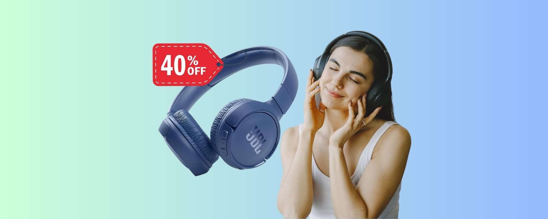JBL Tune 510BT: le MERAVIGLIOSE cuffie wireless su Amazon al 40% JBL Tune 510BT: le MERAVIGLIOSE cuffie wireless su Amazon al 40%