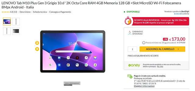 lenovo tab m10 plus 173 euro