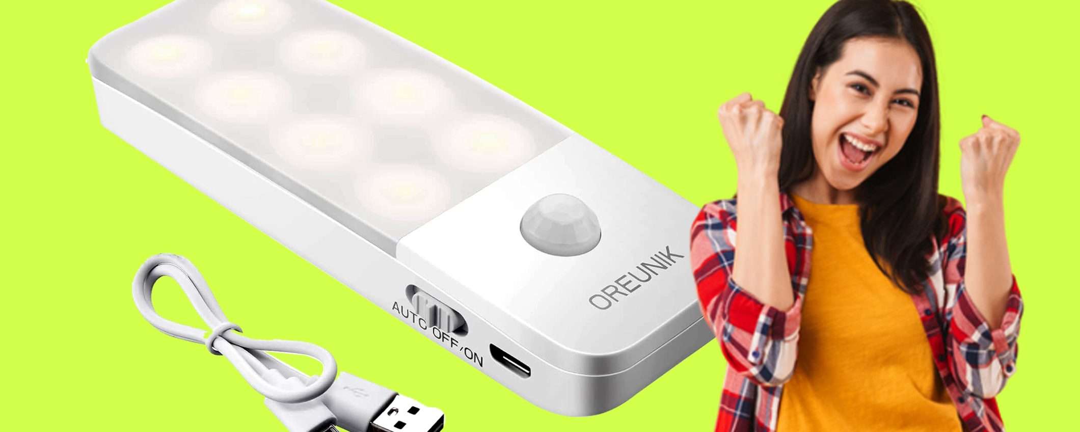Luce notturna LED ricaricabile: mai più al buio con soli 8€ Luce notturna LED ricaricabile: mai più al buio con soli 8€