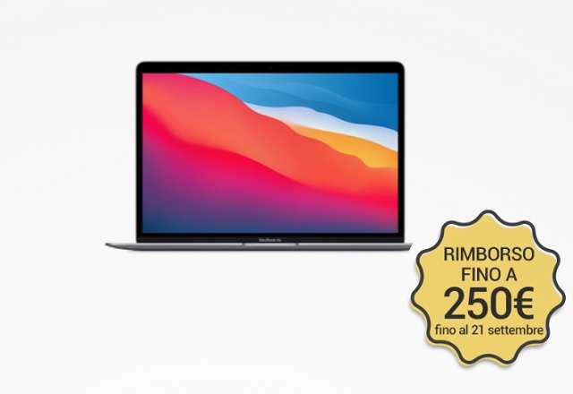 macbook air m1 rimborso fino a 250 euro