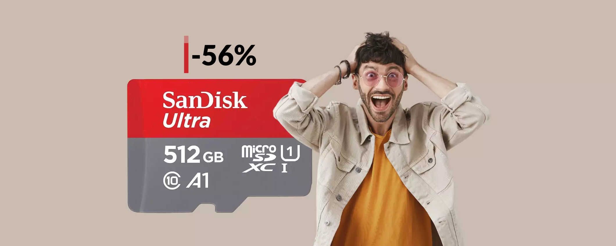 MicroSD SanDisk 512GB a meno di metà prezzo: con 51€ è tua