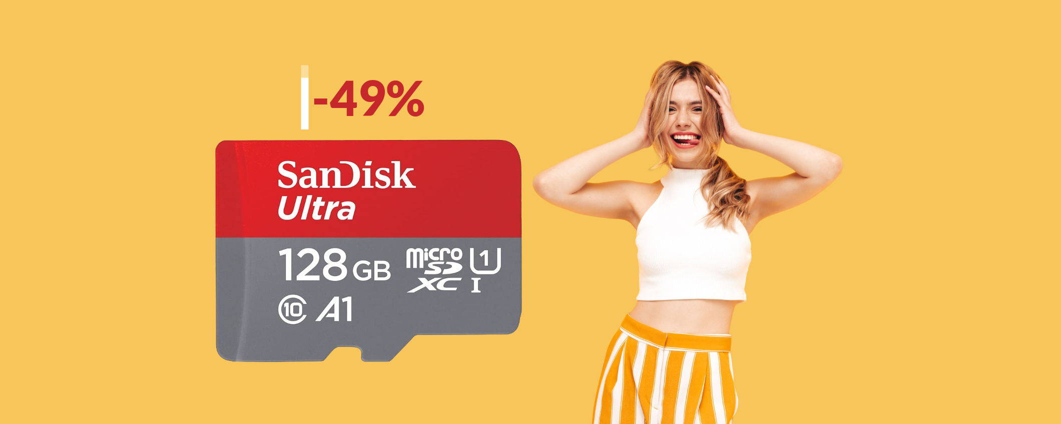 MicroSD SanDisk 128GB a circa METÀ PREZZO: già tua con 15€