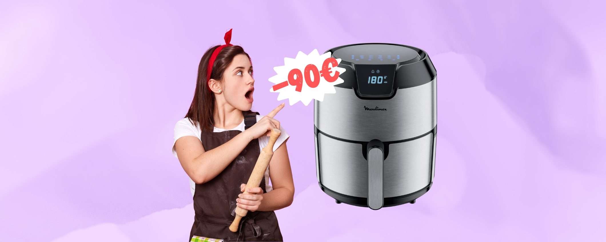 Moulinex EasyFry Deluxe in SCONTO PAZZO di 90€ (Amazon) Moulinex EasyFry Deluxe in SCONTO PAZZO di 90€ (Amazon)