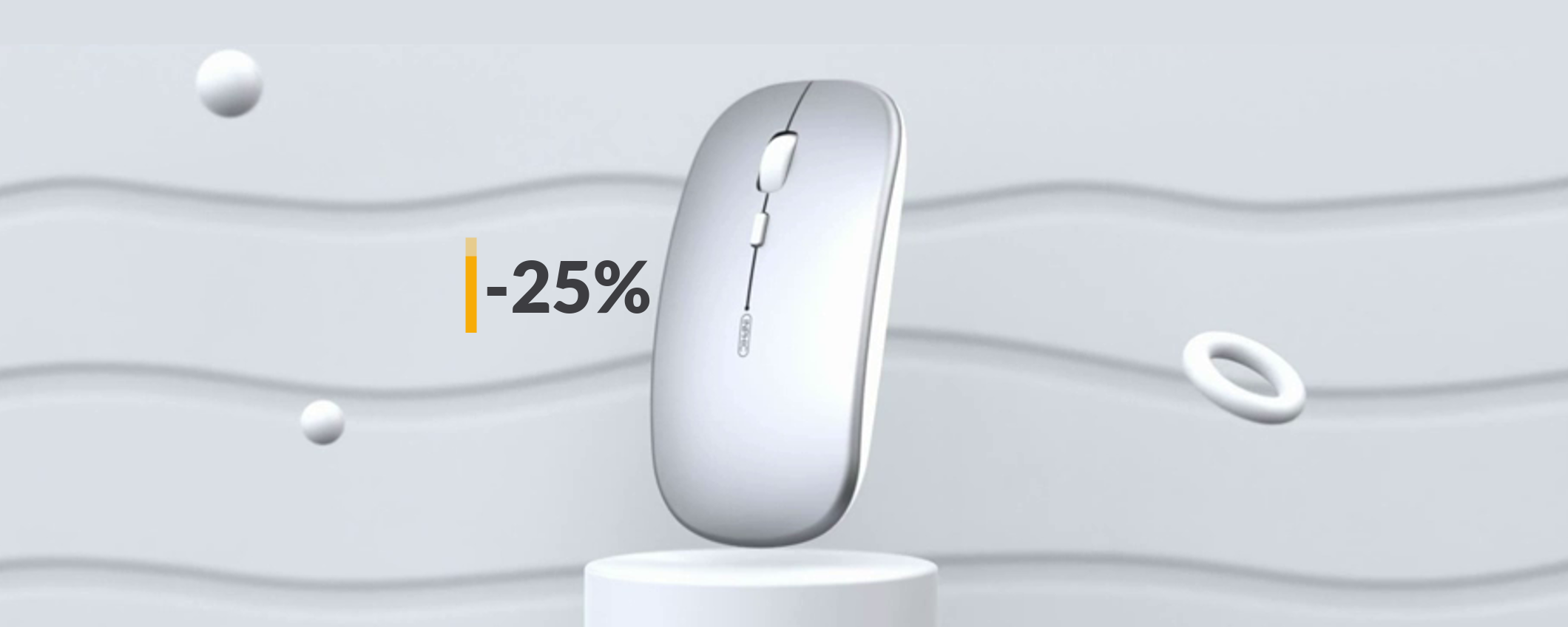 Mouse wireless infallibile, ergonomico e silenzioso: bastano 14€ Mouse wireless infallibile, ergonomico e silenzioso: bastano 14€