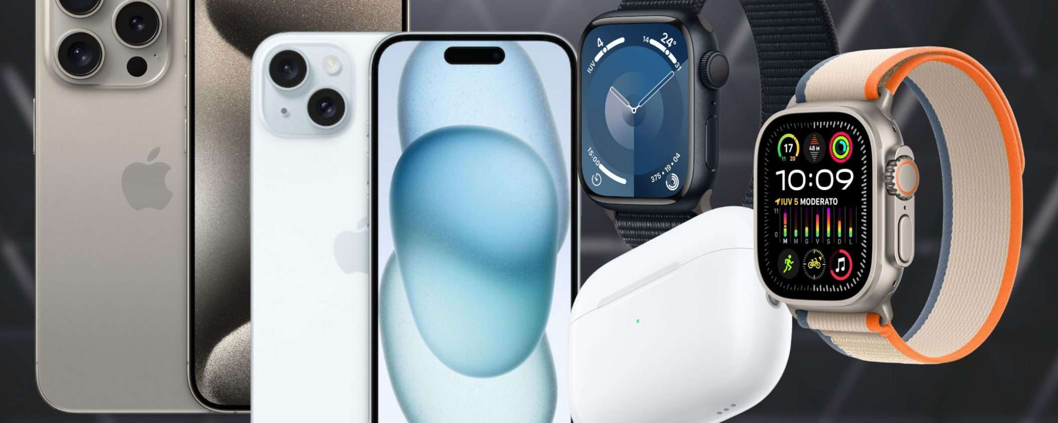 iPhone 15, AirPods Pro USB C, Apple Watch 9 e Ultra 2 sono TUTTI su Amazon