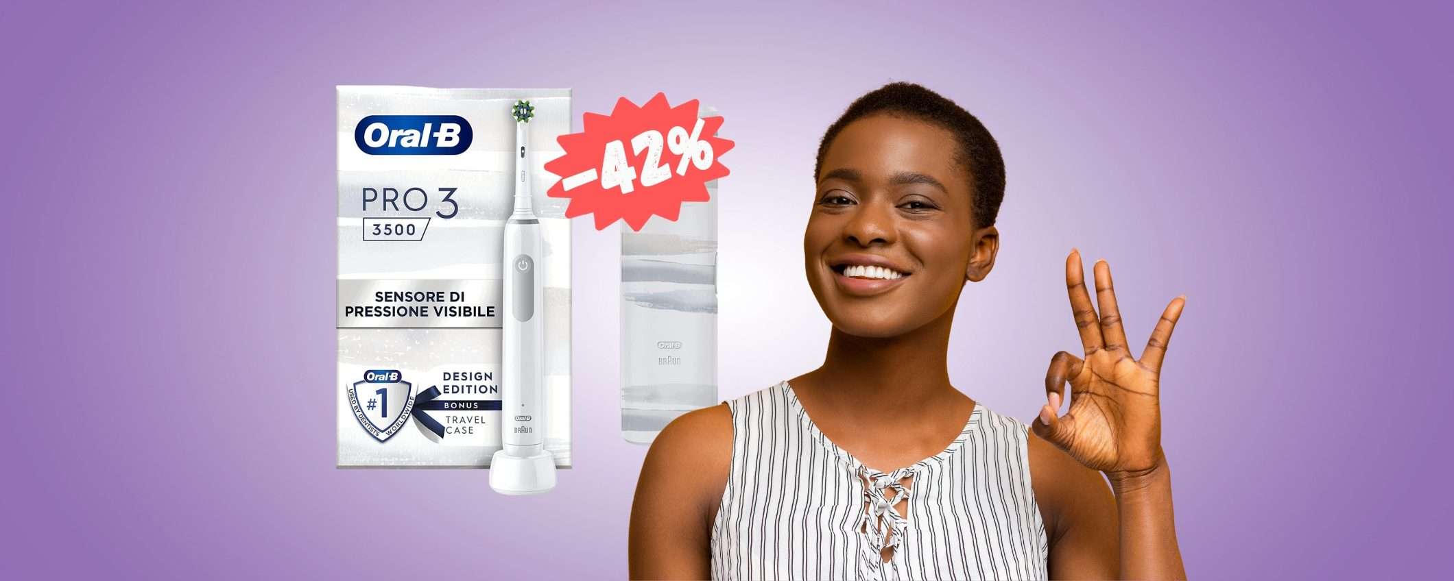 Oral-B Pro 3: ecco perché è il MIGLIORE spazzolino elettrico (42%) Oral-B Pro 3: ecco perché è il MIGLIORE spazzolino elettrico (42%)