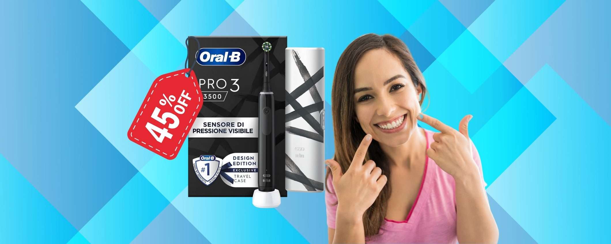 Oral-B Pro 3 Limited Edition a PREZZO REGALO, solo 39€ Oral-B Pro 3 Limited Edition a PREZZO REGALO, solo 39€