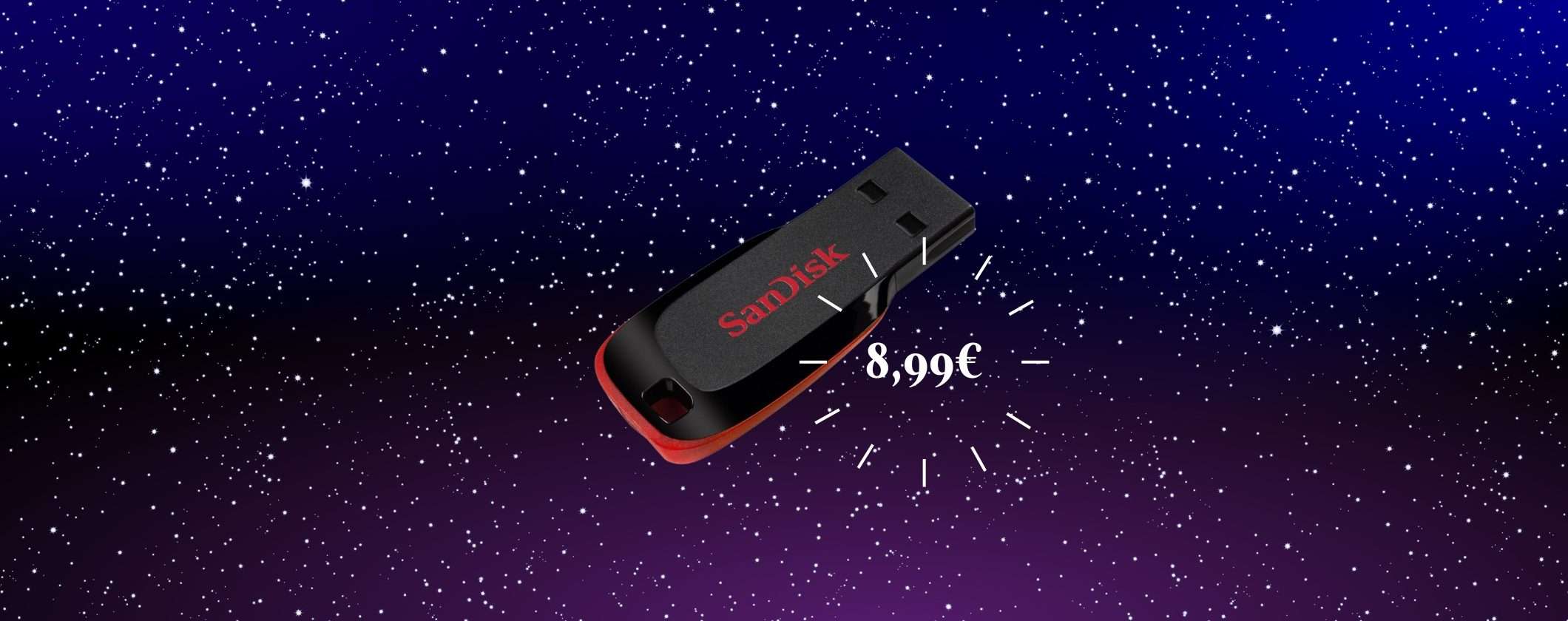 Pen Drive SanDisk USB-A a soli 8,99€ su Unieuro