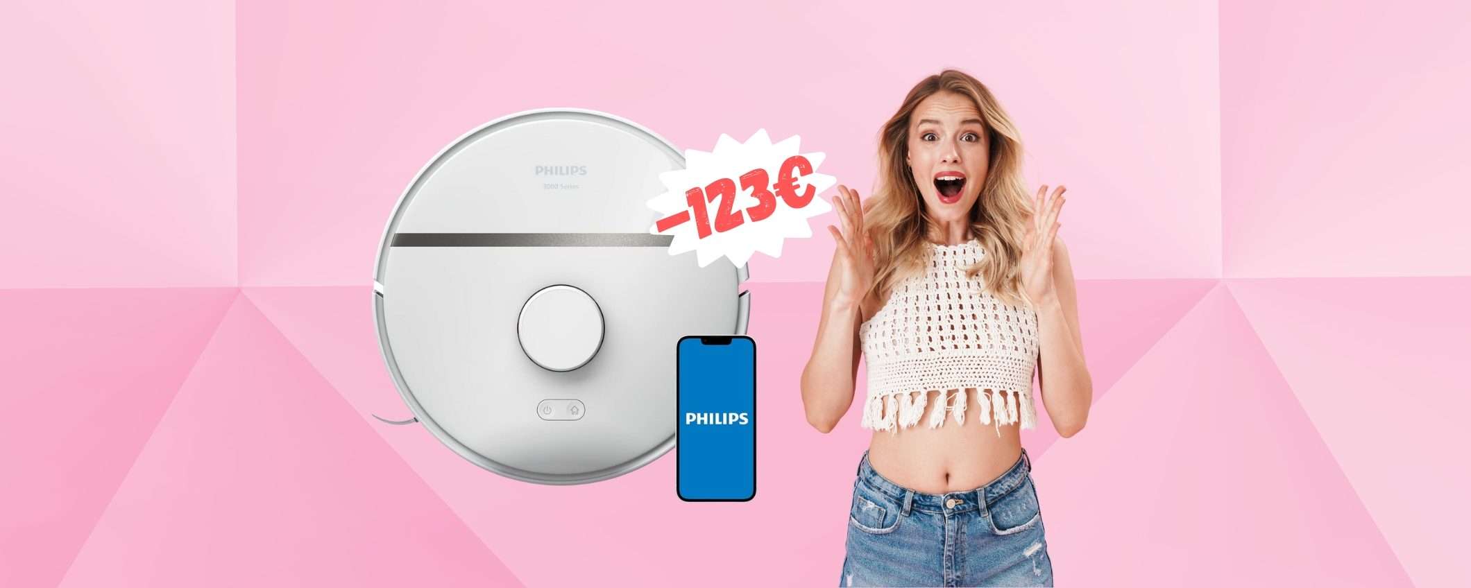 Philips HomeRun: robot che aspira e lava tuo a 123€ in MENO Philips HomeRun: robot che aspira e lava tuo a 123€ in MENO