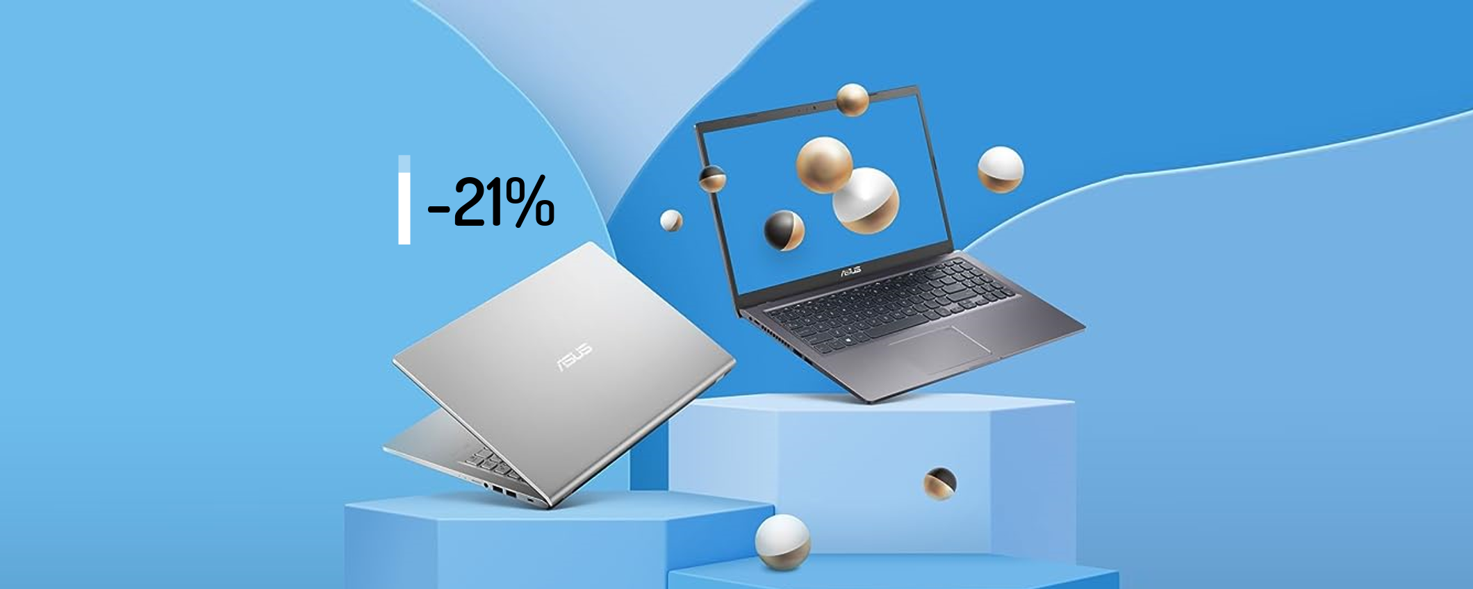 Portatile Asus 15,6'' con Windows 11, chip i5 e 512GB SSD (-125€) Portatile Asus 15,6'' con Windows 11, chip i5 e 512GB SSD (-125€)