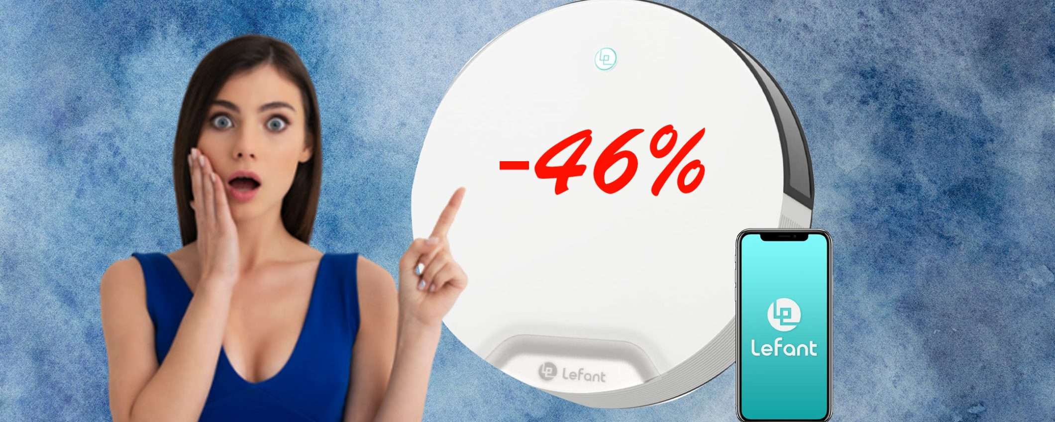 Robot aspirapolvere smart con Alexa: sconto PAZZESCO del 46% Robot aspirapolvere smart con Alexa: sconto PAZZESCO del 46%