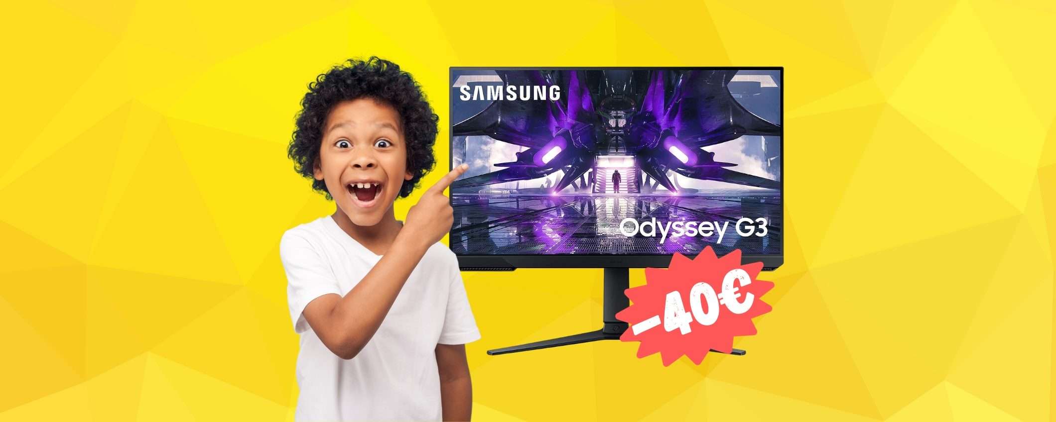 Samsung Odyssey G3: FHD, 165Hz, tempo di risposta 1ms (-20%) Samsung Odyssey G3: FHD, 165Hz, tempo di risposta 1ms (-20%)