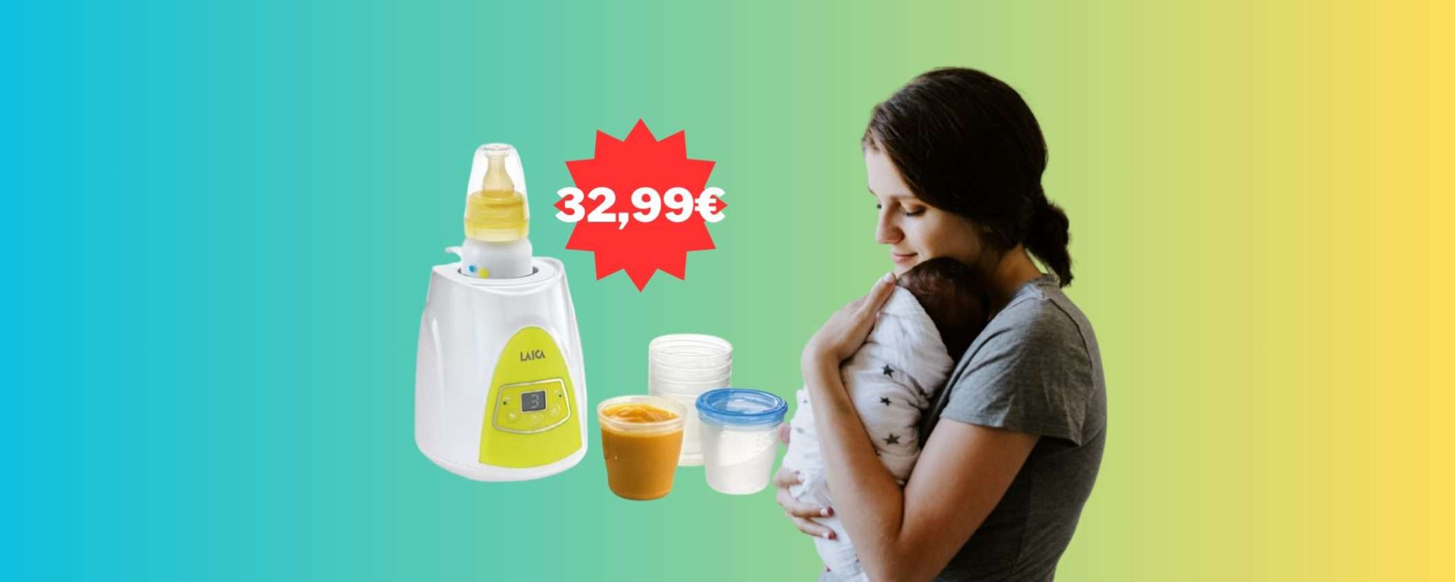 Scaldabiberon e scaldapappe digitale 2 in 1 in offerta a 32,99 euro da MediaWorld Scaldabiberon e scaldapappe digitale 2 in 1 in offerta a 32,99 euro da MediaWorld
