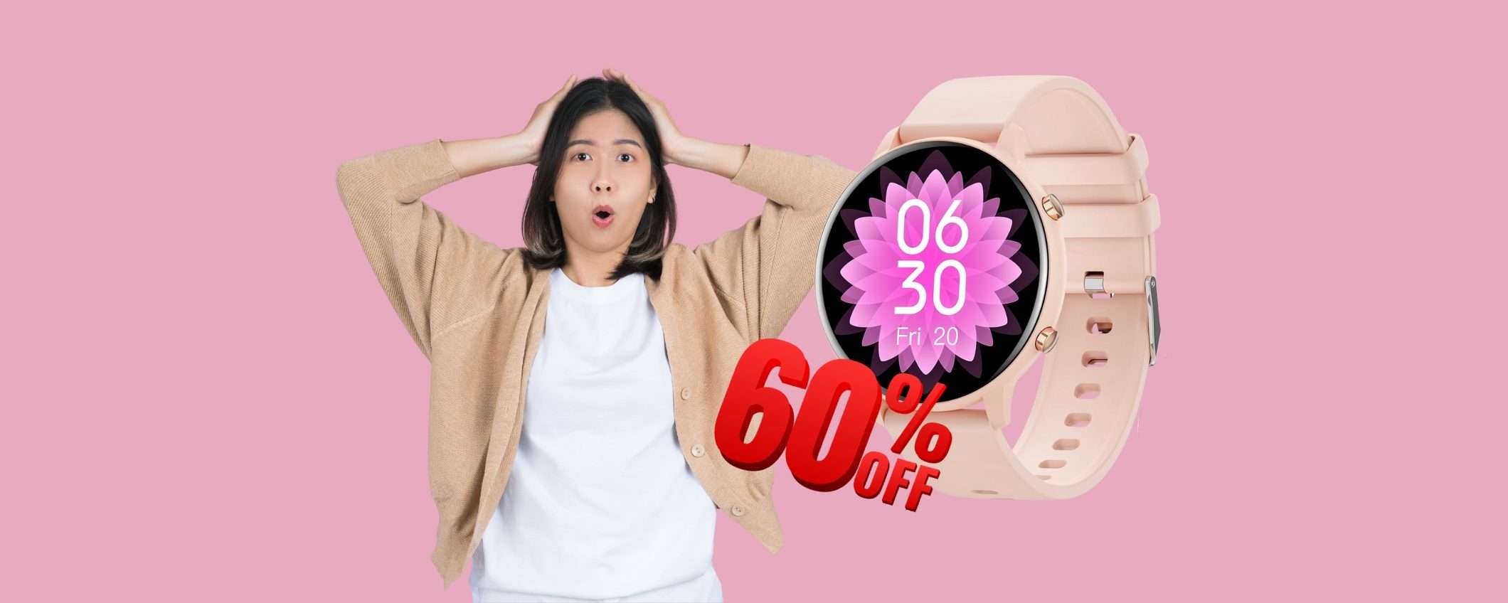 Smartwatch con 140 modalità sport, rispondi alle chiamate (19,99€) Smartwatch con 140 modalità sport, rispondi alle chiamate (19,99€)