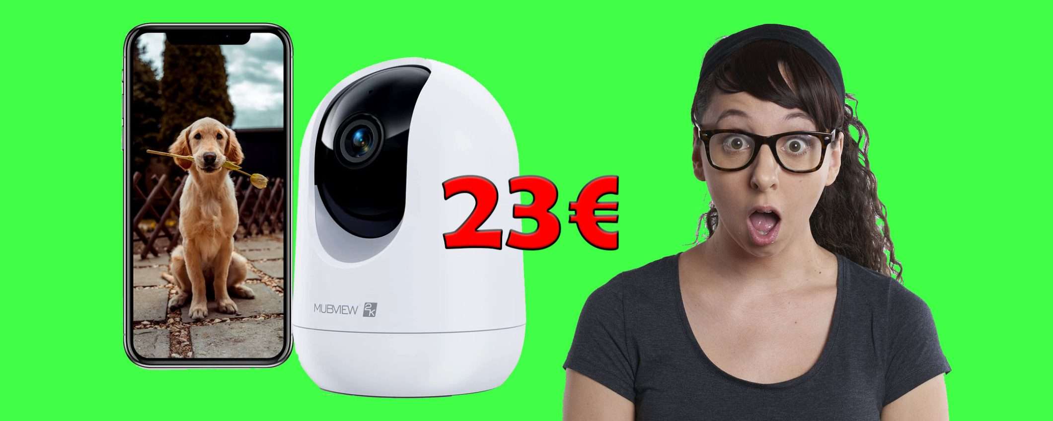 Telecamera WiFi per interni con audio bidirezionale: tua a soli 23€ Telecamera WiFi per interni con audio bidirezionale: tua a soli 23€
