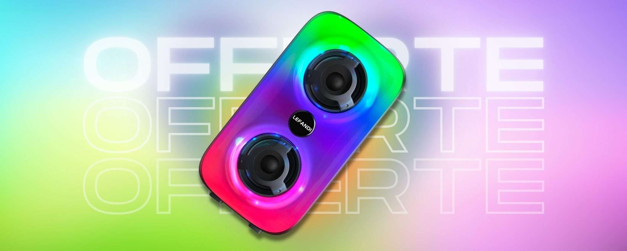 Cassa Bluetooth Portatile: audio potente, luci LED e 4 modalità di utilizzo Cassa Bluetooth Portatile: audio potente, luci LED e 4 modalità di utilizzo