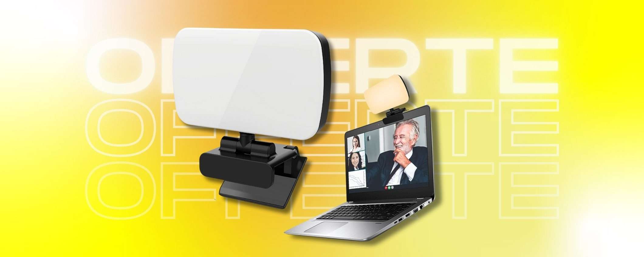 Luce per laptop BOMBA: in videoconferenza senza difetti (coupon) Luce per laptop BOMBA: in videoconferenza senza difetti (coupon)