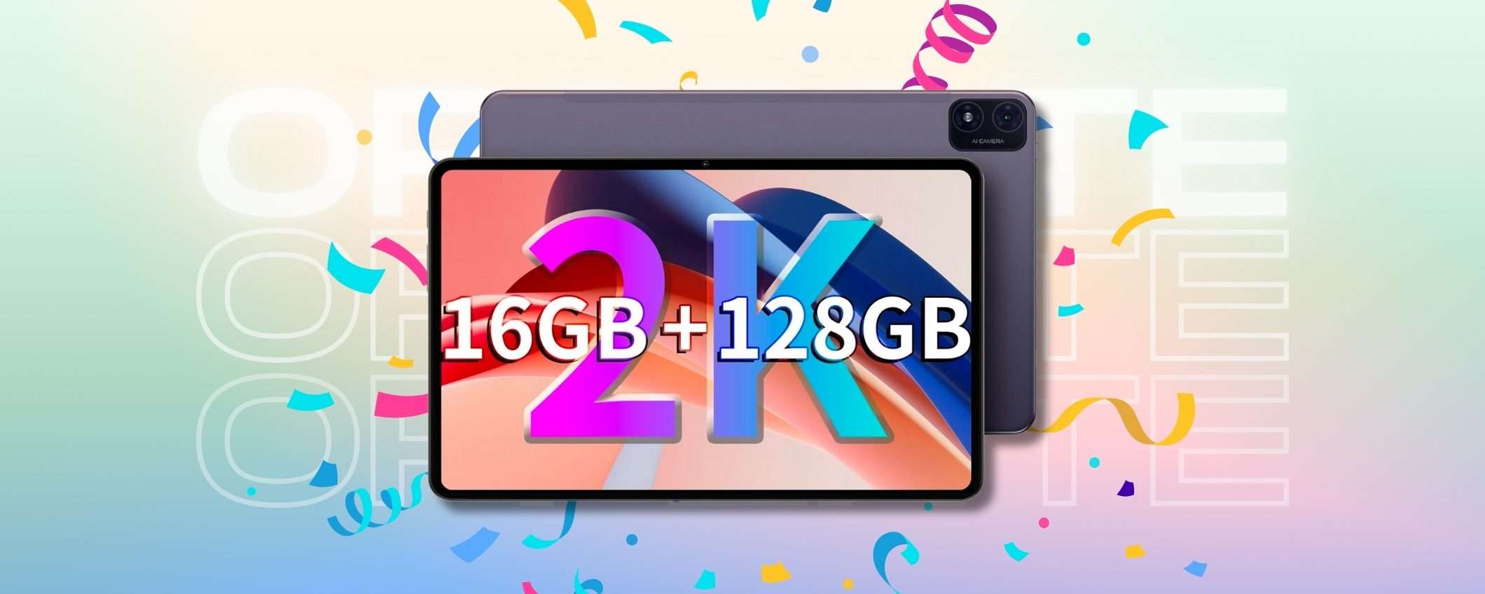 Tablet 2K con servizi Google e memoria fino a 1TB: prezzo SPAZIALE