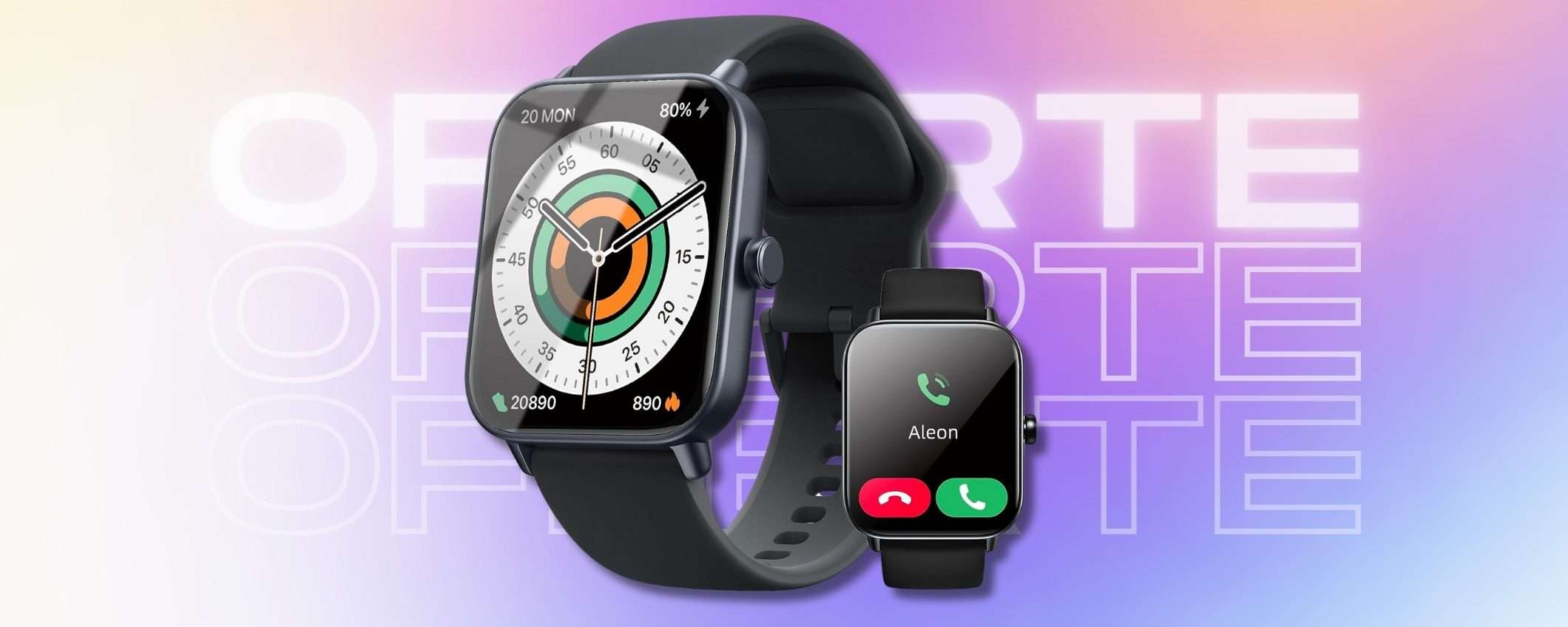 Telefonate dal polso con questo smartwatch BOMBA, 33€ su Amazon