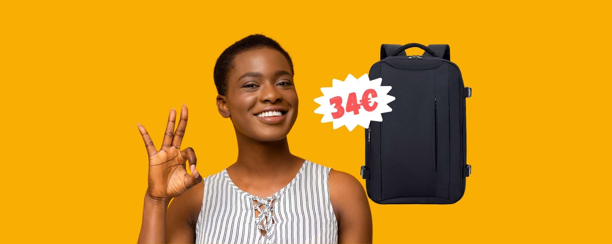 Volo low cost SENZA SORPRESE con lo zaino da viaggio a 34€ Volo low cost SENZA SORPRESE con lo zaino da viaggio a 34€