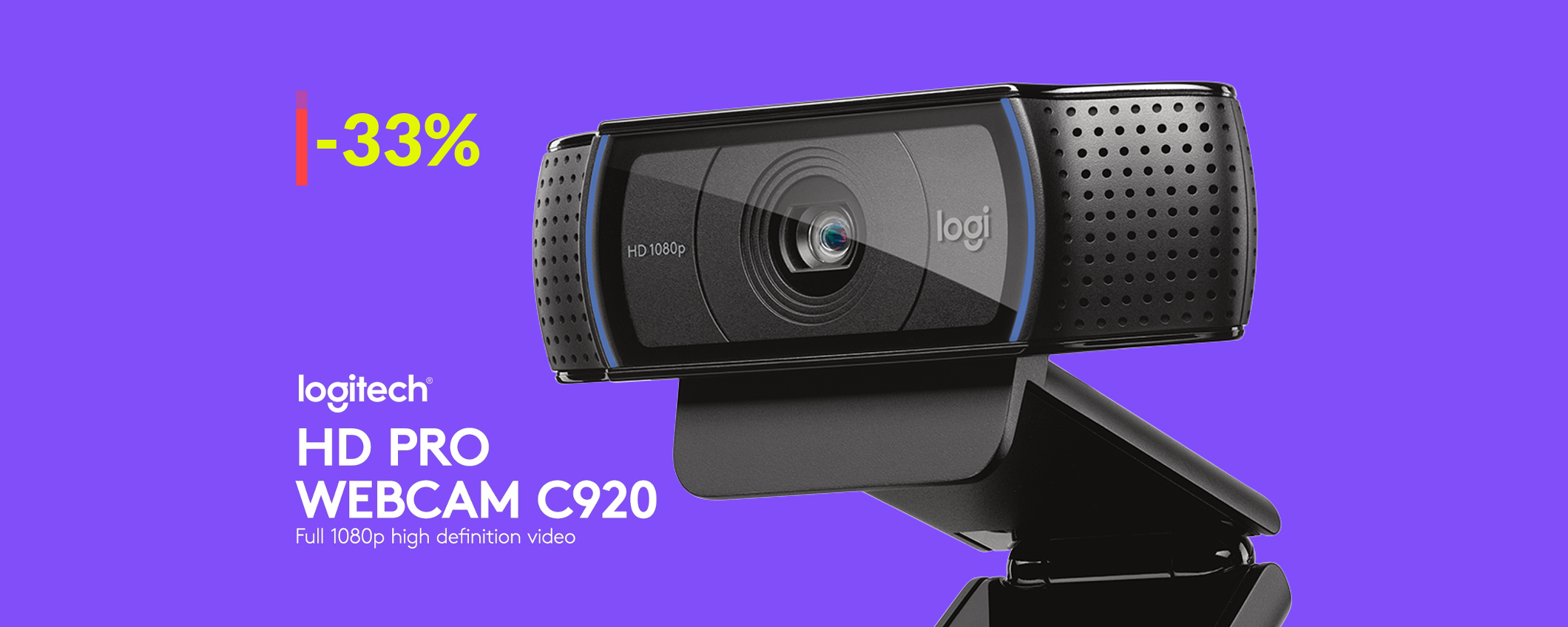 Webcam Logitech FullHD regolabile e con microfoni integrati (69€) Webcam Logitech FullHD regolabile e con microfoni integrati (69€)