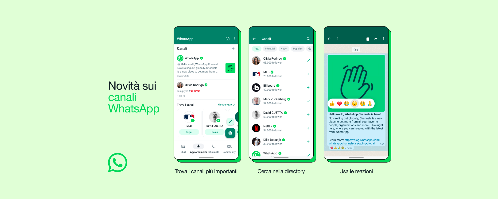 WhatsApp lancia UFFICIALMENTE i CANALI anche da noi in Italia WhatsApp lancia UFFICIALMENTE i CANALI anche da noi in Italia