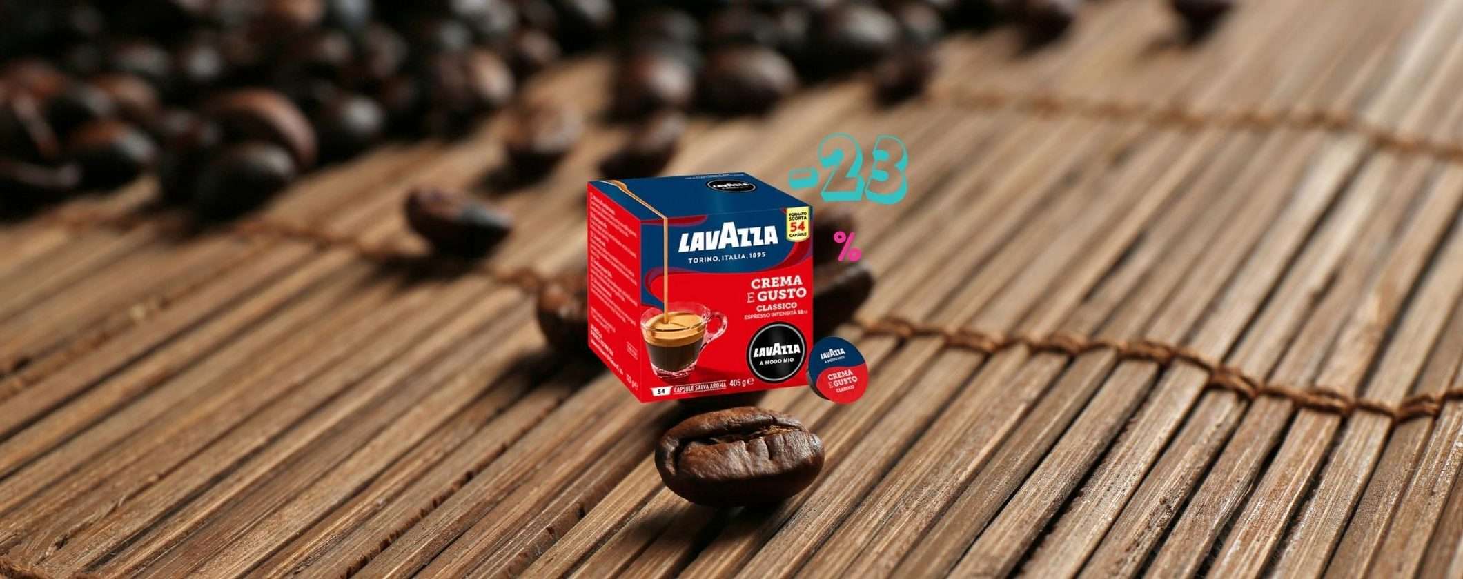 216 Capsule Caffè Lavazza Crema e Gusto al 23% di SCONTO 216 Capsule Caffè Lavazza Crema e Gusto al 23% di SCONTO