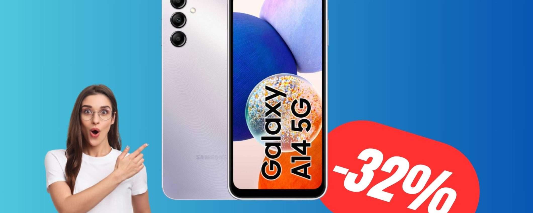 Samsung Galaxy A14 5G è lo smartphone PERFETTO a questo prezzo! (-32%)