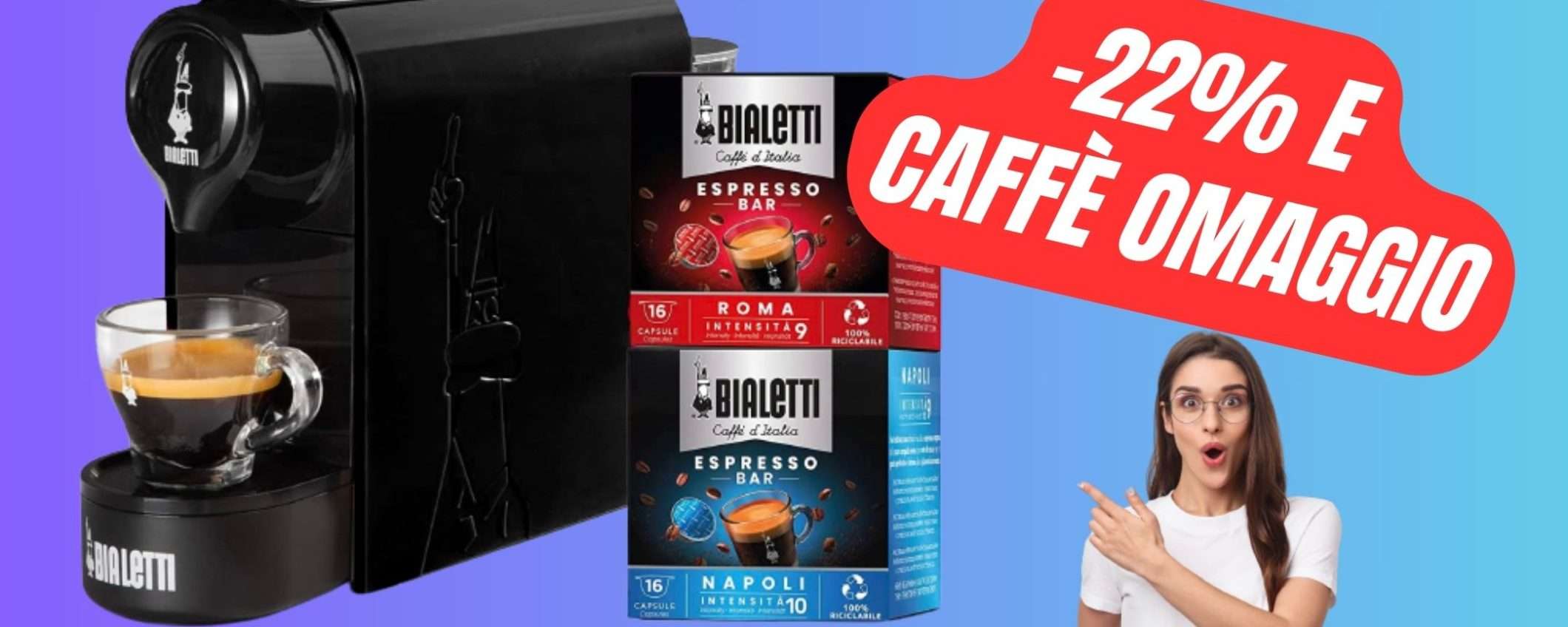 La Macchina per il caffè Bialetti Gioia CROLLA al -22% con CAFFÈ OMAGGIO! La Macchina per il caffè Bialetti Gioia CROLLA al -22% con CAFFÈ OMAGGIO!