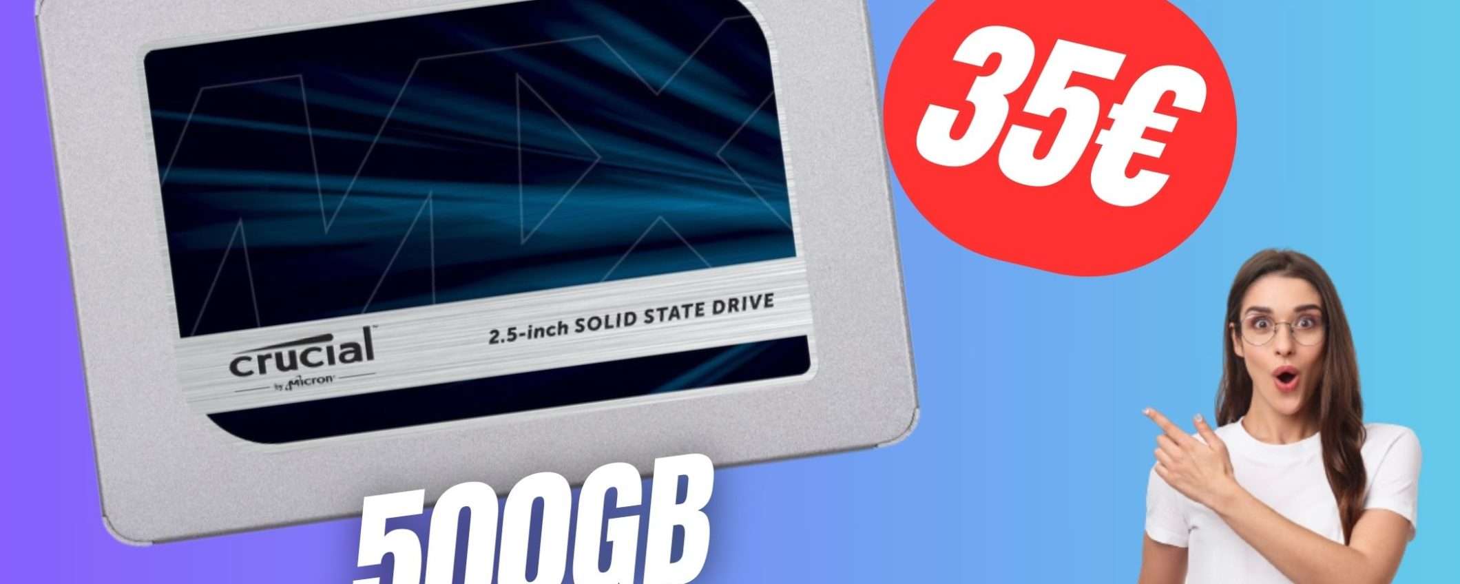 Aumenta le prestazioni del tuo PC con soli 35€ grazie all'SSD Crucial!