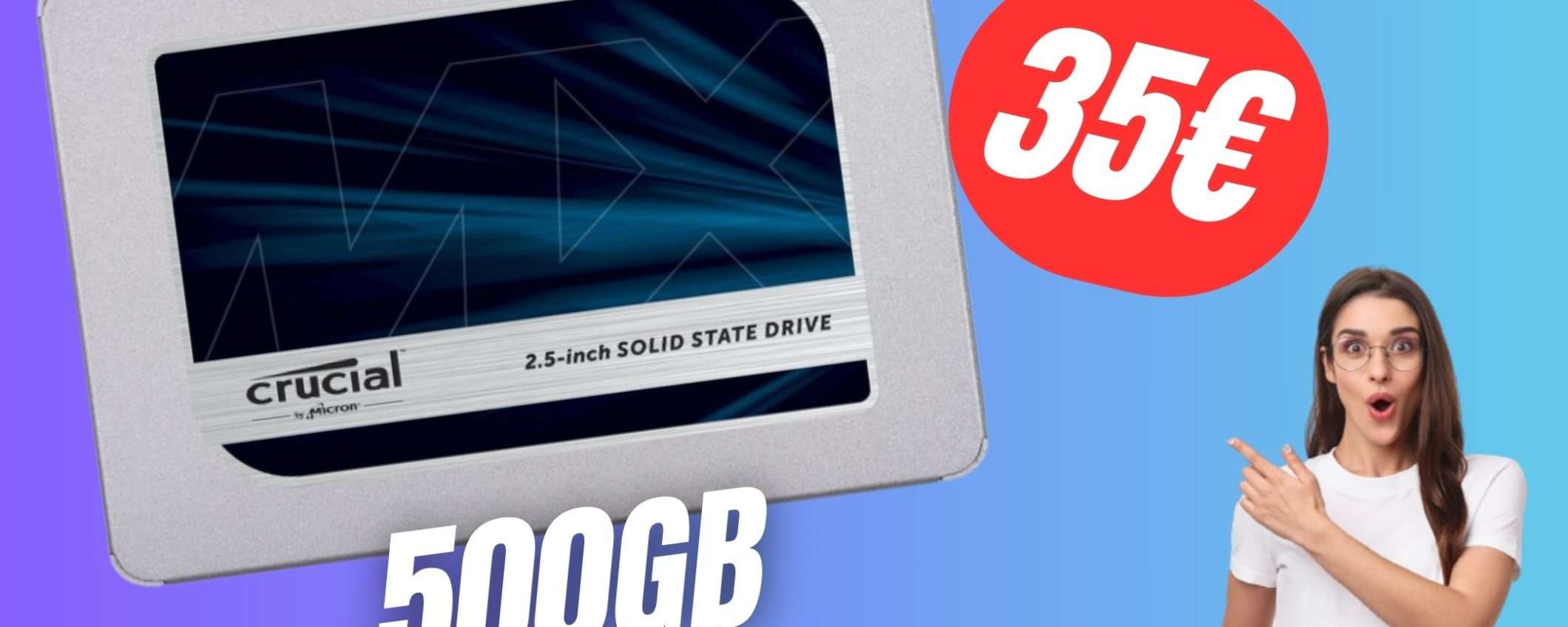 Aumenta le prestazioni del tuo PC con soli 35€ grazie all'SSD Crucial! Aumenta le prestazioni del tuo PC con soli 35€ grazie all'SSD Crucial!