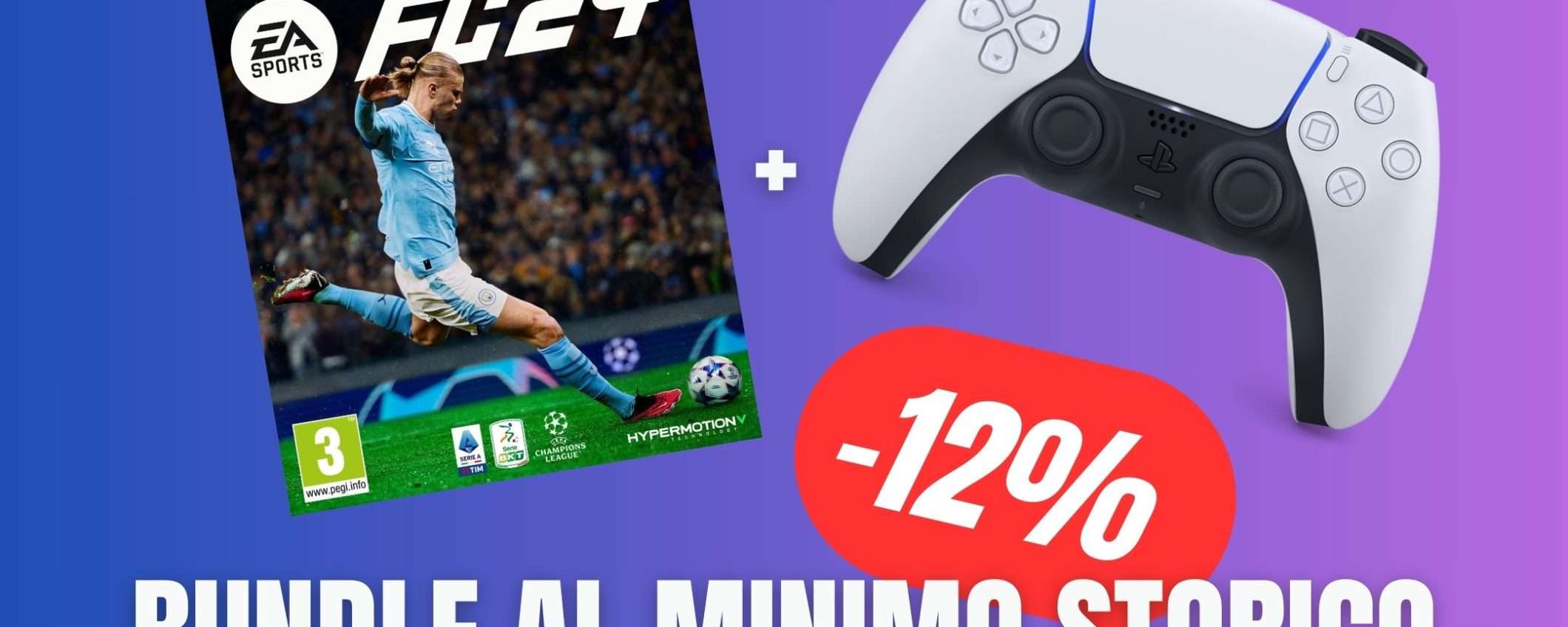 Il Bundle con FC 24 e il Dualsense è perfetto per giocare con gli amici su PS5 (ed è in sconto!) Il Bundle con FC 24 e il Dualsense è perfetto per giocare con gli amici su PS5 (ed è in sconto!)