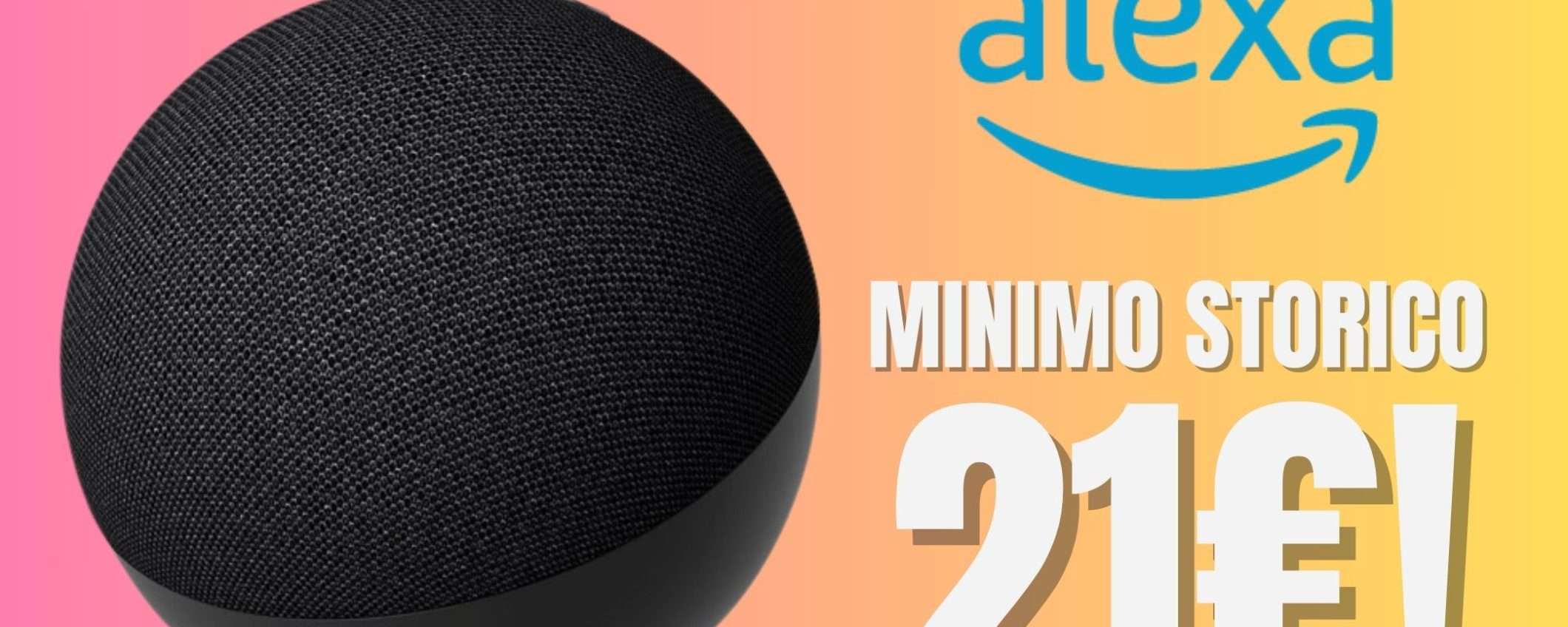 Ottieni Alexa al MINIMO STORICO grazie a questo sconto su Echo Dot (21€!) Ottieni Alexa al MINIMO STORICO grazie a questo sconto su Echo Dot (21€!)