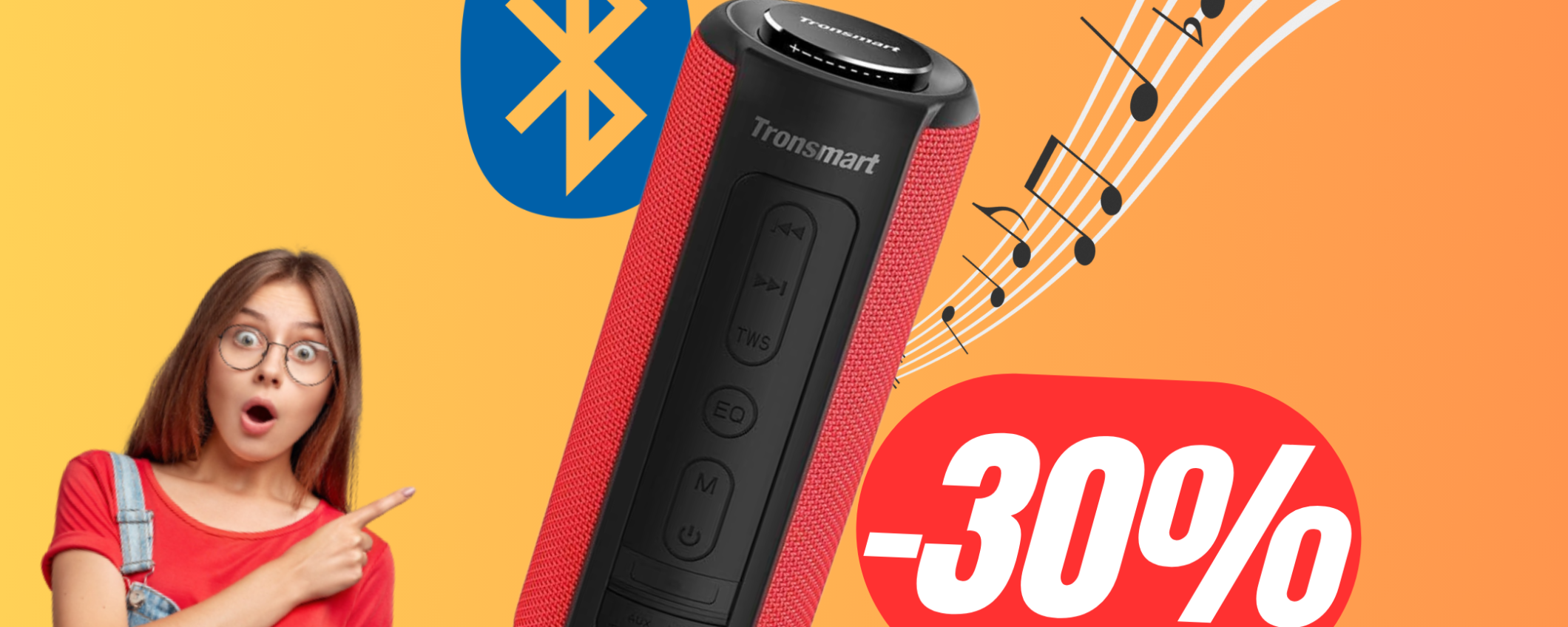 Porta la musica ovunque grazie a questo Potentissimo Altoparlante Bluetooth da 40W in SCONTO! (-30%) Porta la musica ovunque grazie a questo Potentissimo Altoparlante Bluetooth da 40W in SCONTO! (-30%)