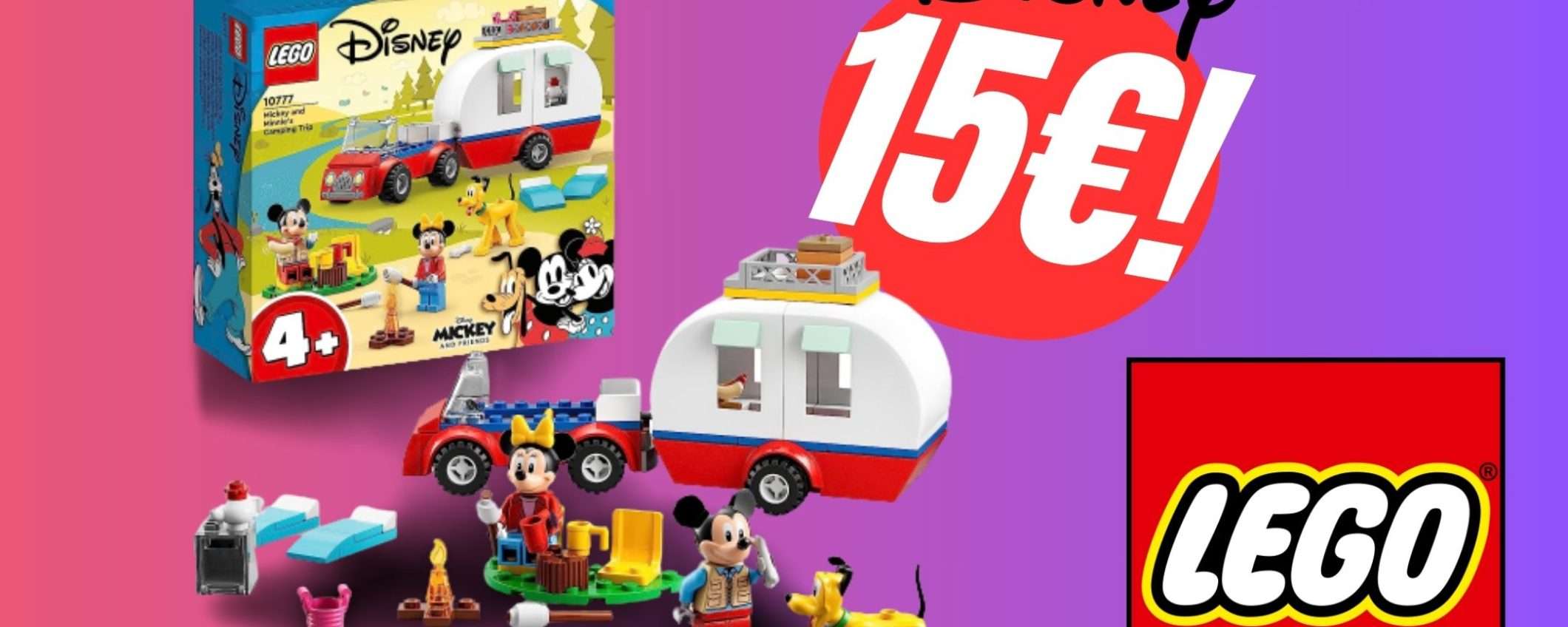 Il bellissimo Set LEGO Disney con Topolino, Minnie e Pluto a soli 15€ su Amazon! Il bellissimo Set LEGO Disney con Topolino, Minnie e Pluto a soli 15€ su Amazon!