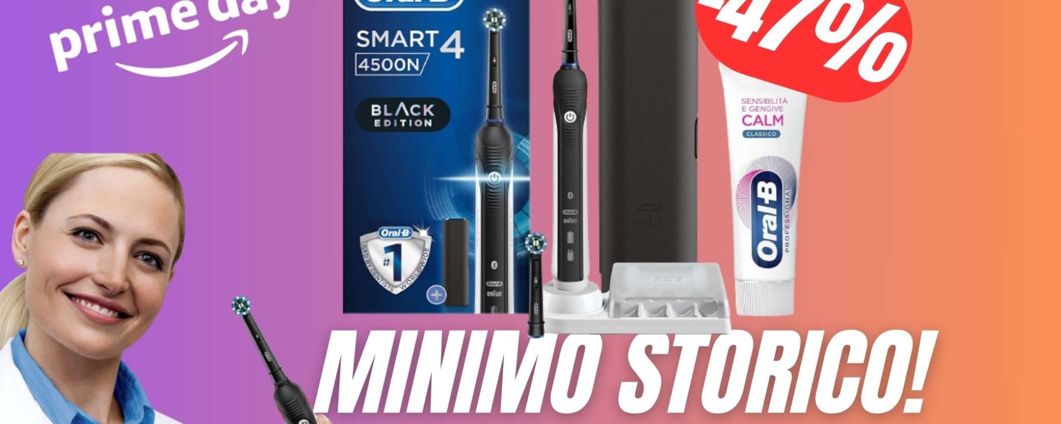Sorriso splendente grazie all'Offerta Lampo su Amazon: Spazzolino+Set da Viaggio+Dentifricio! (-47%) Sorriso splendente grazie all'Offerta Lampo su Amazon: Spazzolino+Set da Viaggio+Dentifricio! (-47%)