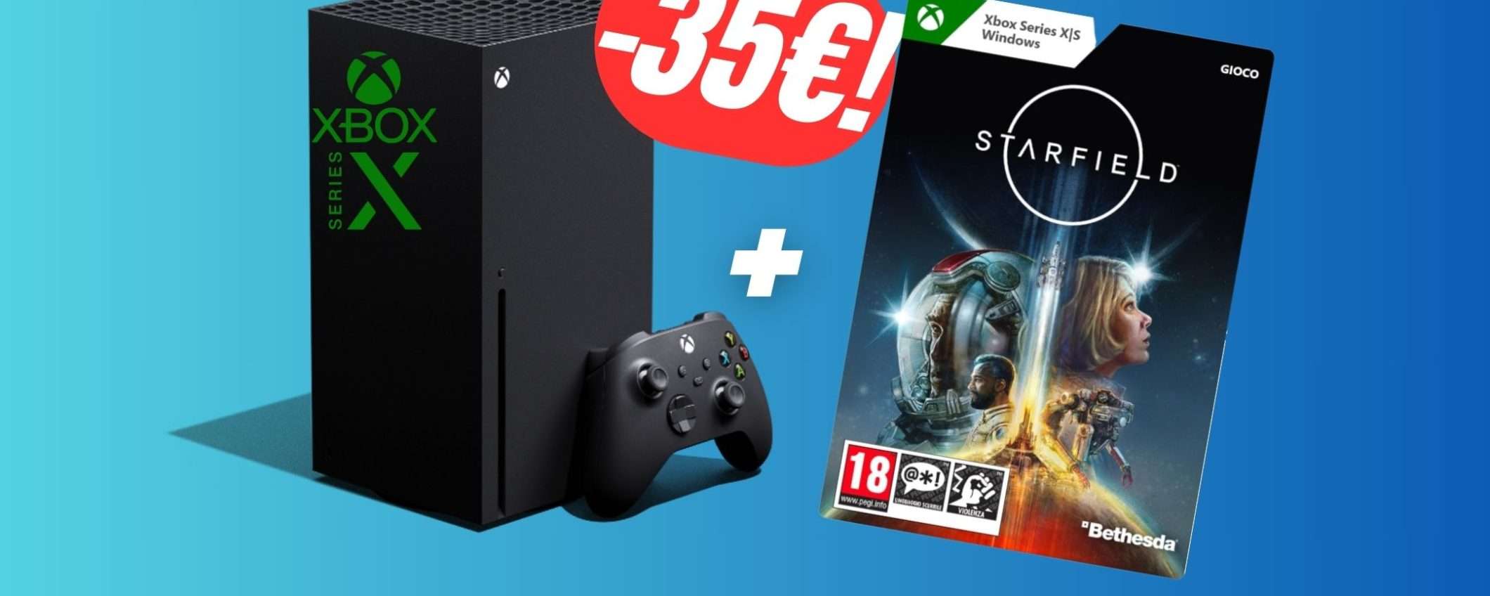 Xbox Series X + Starfield: il bundle perfetto crolla di prezzo su Amazon! Xbox Series X + Starfield: il bundle perfetto crolla di prezzo su Amazon!