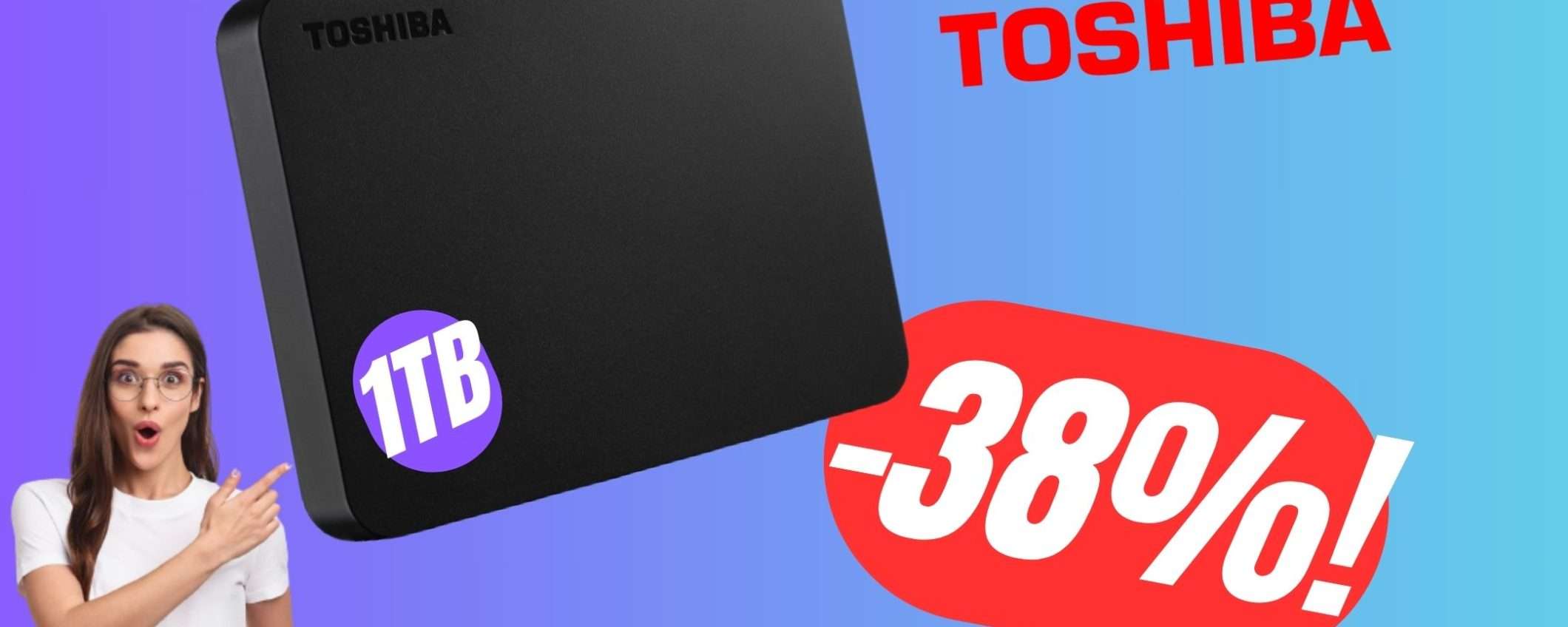 Spazio di Archiviazione Infinito a soli 49€ grazie a questo Hard Disk Toshiba! Spazio di Archiviazione Infinito a soli 49€ grazie a questo Hard Disk Toshiba!