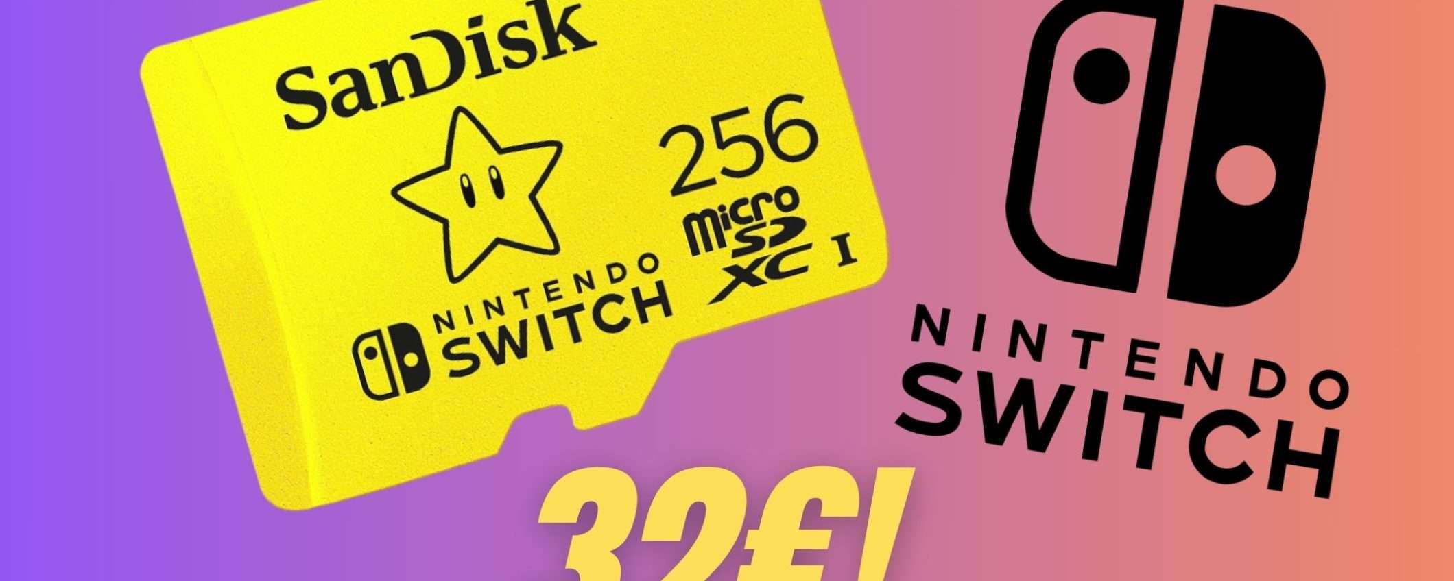 La microSD perfetta per Nintendo Switch crolla di prezzo su Amazon!