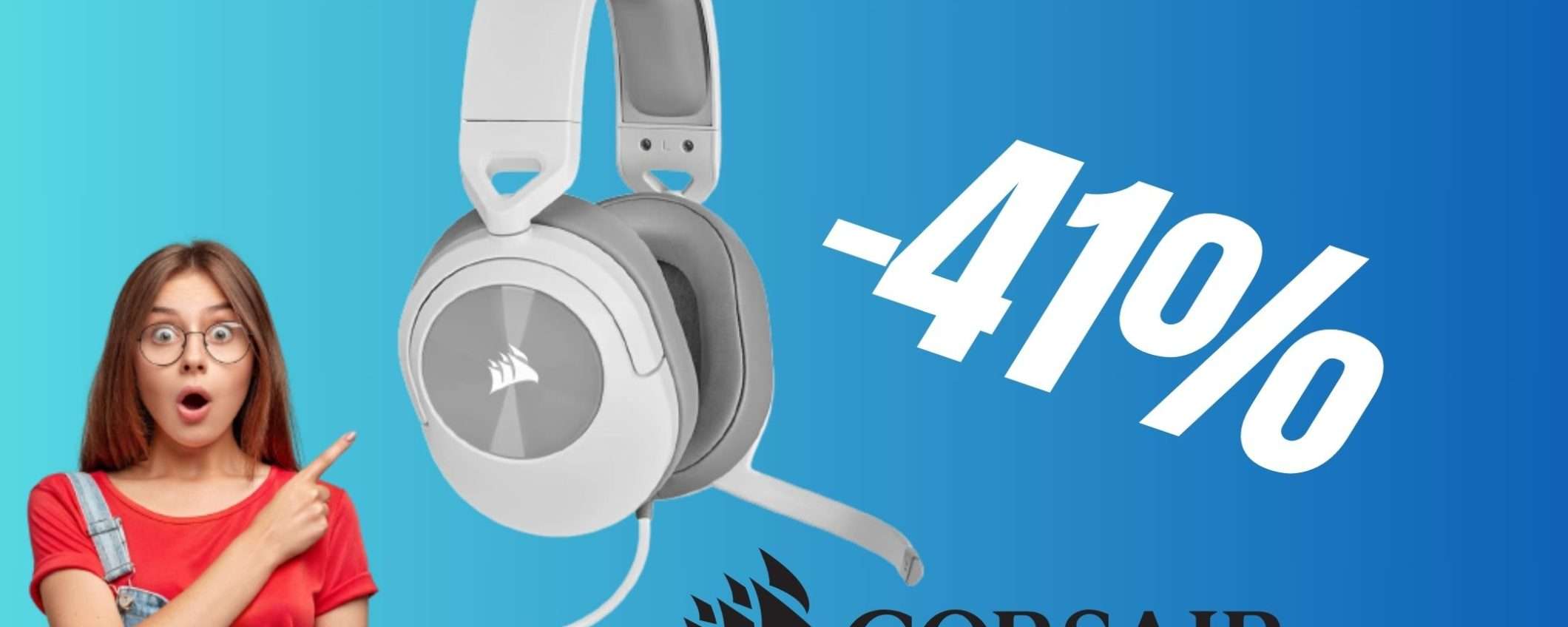 SCONTO PAZZESCO per queste Cuffie da Gaming Corsair (-41%!) SCONTO PAZZESCO per queste Cuffie da Gaming Corsair (-41%!)