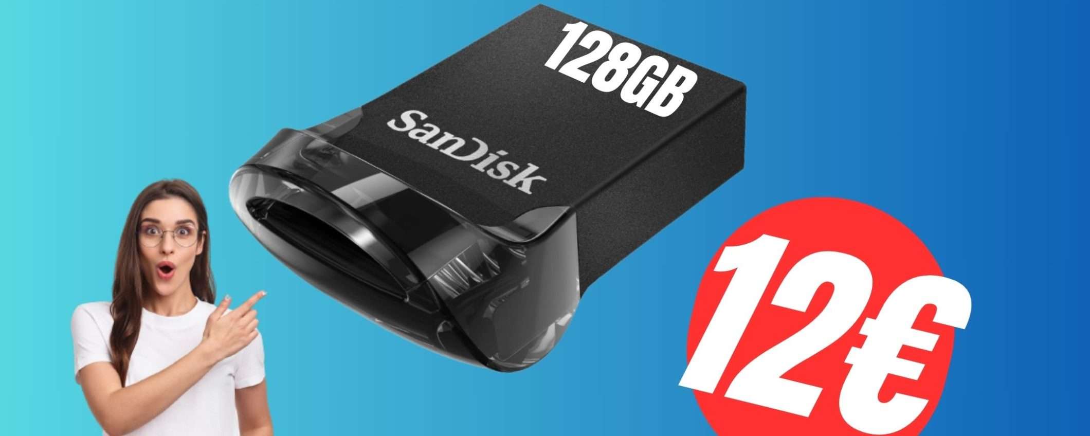La Mini Chiavetta USB di Sandisk da 128GB a un PREZZO STREPITOSO (12€)