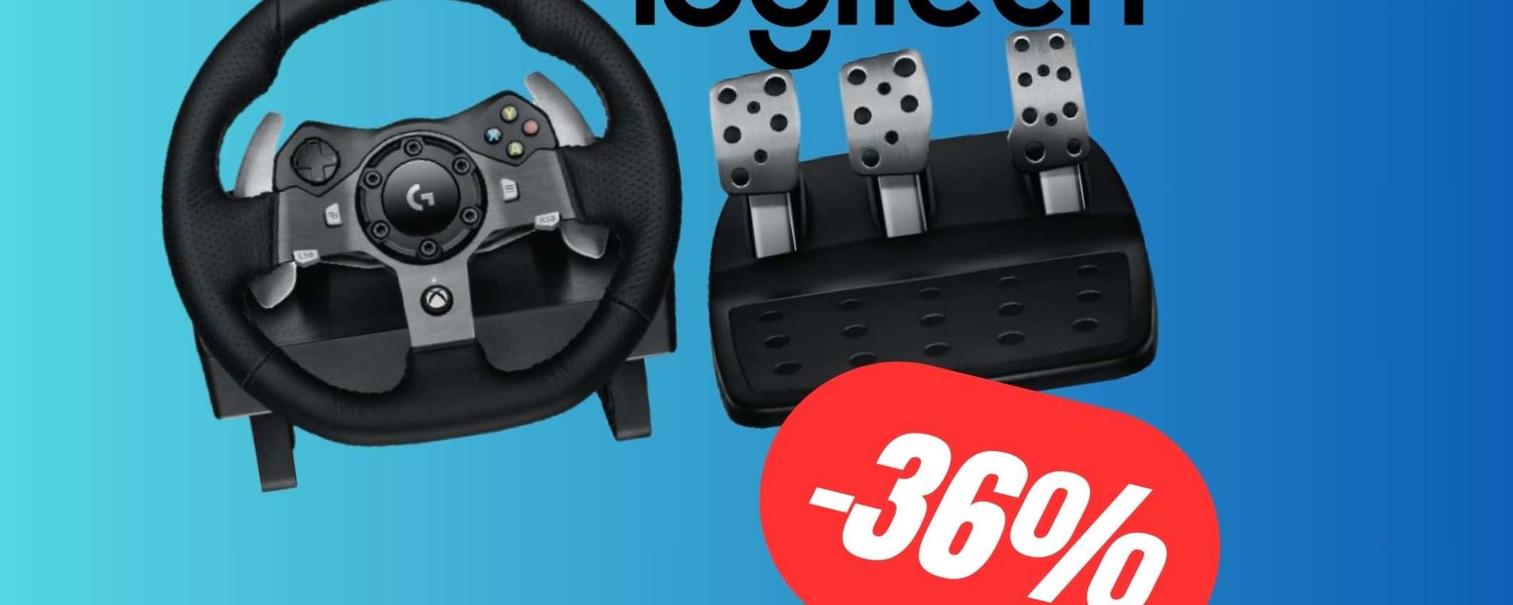 Con il Volante Logitech G920 avrai un simulatore di guida a casa tua! (-38%) Con il Volante Logitech G920 avrai un simulatore di guida a casa tua! (-38%)