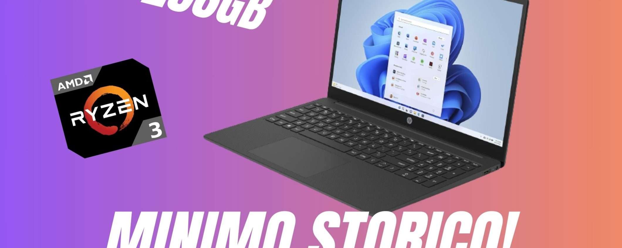 MINIMO STORICO per questo Laptop HP con Ryzen 3, RAM DDR5 ed SSD! (-33%) MINIMO STORICO per questo Laptop HP con Ryzen 3, RAM DDR5 ed SSD! (-33%)