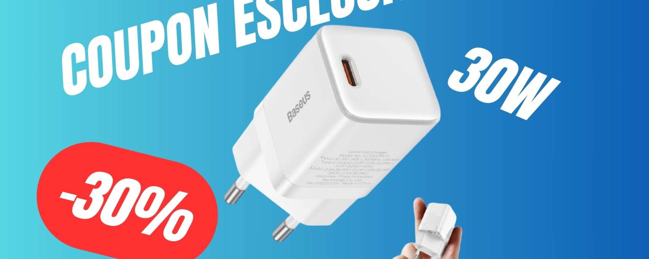 Caricabatterie Premium a soli 14€ grazie al COUPON ESCLUSIVO! (30W) Caricabatterie Premium a soli 14€ grazie al COUPON ESCLUSIVO! (30W)