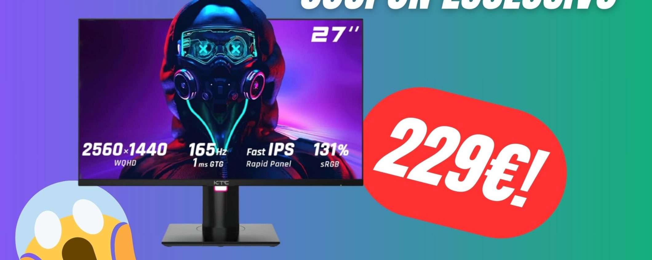 Monitor 2K e 165Hz a soli 229€ grazie a questo COUPON! Monitor 2K e 165Hz a soli 229€ grazie a questo COUPON!