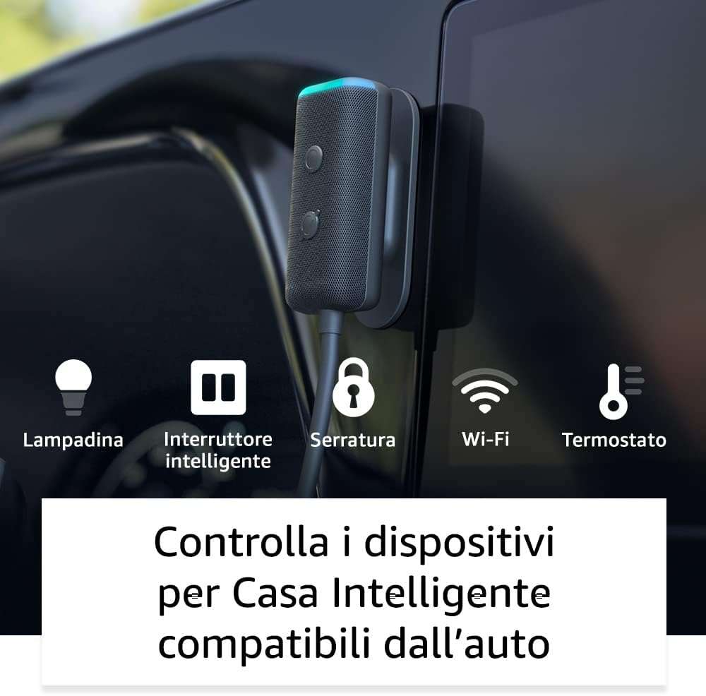 Porta Alexa anche in macchina: Echo Auto, è scontato del 50%!